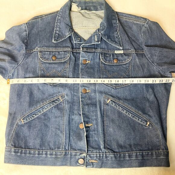Vintage Wrangler No-Fault Denim Jacket 70s 80s Sanfor-Set USA Men’s L - Picture 8 of 15
